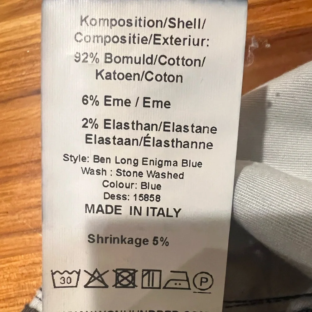 Won Hundred jeans - Ben Long Enigma Blue NWOT